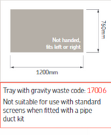 AKW Sulby Step-In Shower Tray with Built-In Gravity Waste, photo 9