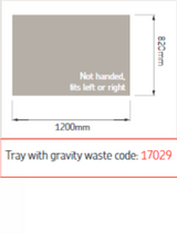 AKW Sulby Step-In Shower Tray with Built-In Gravity Waste, photo 10