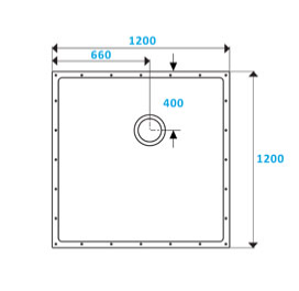 Contour ShowerDec Wet Room Floor Former 1200x1200mm (SD1200X1200)