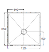 AKW Tuff Form Wet Floor Former 1200x1200mm (21018)