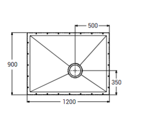 AKW Tuff Form Wet Floor Former Only 1200x900mm (21015)