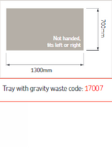 AKW Sulby Step-In Shower Tray with Built-In Gravity Waste, photo 11