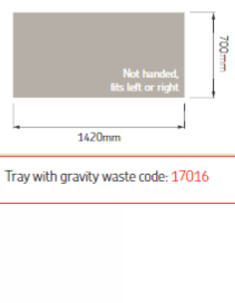 AKW Sulby Step-In Shower Tray with Built-In Gravity Waste, photo 13
