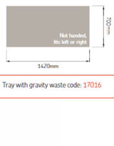 AKW Sulby Step-In Shower Tray with Built-In Gravity Waste, photo 13