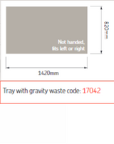 AKW Sulby Step-In Shower Tray with Built-In Gravity Waste, photo 14