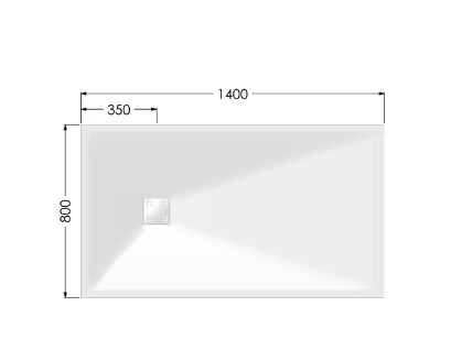 AKW Onyx Exclusif Shower Tray 1400x800mm White (12828WH)