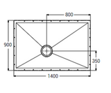 AKW Tuff Form Wet Floor Former Only 1400x900mm (21028)