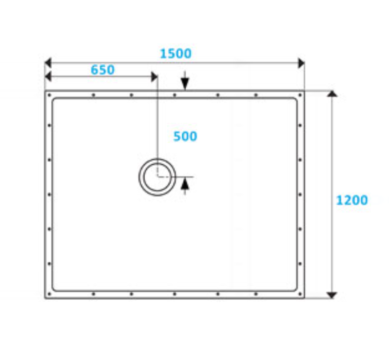 Contour ShowerDec Wet Room Floor Former 1500x1200mm (SD1500X1200)