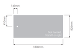 AKW Braddan 1800x820mm shower tray dimensions diagram