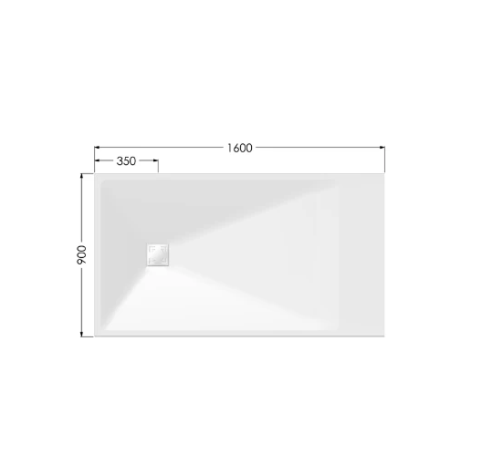AKW Onyx Exclusif Shower Tray 1600x900mm White (12832WH)