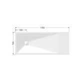 AKW Onyx Exclusif Shower Tray 1700x700mm White (12833WH)