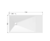 AKW Onyx Exclusif Shower Tray 1700x900mm White (12835WH)