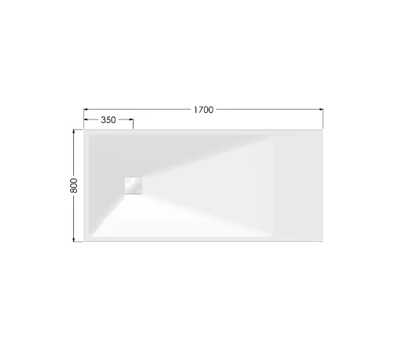 AKW Onyx Exclusif Shower Tray 1700x800mm White (12834WH)