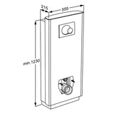 Pressalit SELECT TL1 electric toilet lifter dimensions drawing