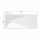 AKW Onyx Exclusif Shower Tray 1800x800mm White (12836WH)