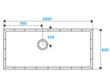 Contour ShowerDec Wet Room Floor Former 1800x820mm (SD1800X820)