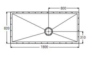 AKW Tuff Form Wet Floor Former 1800x820mm (21050)