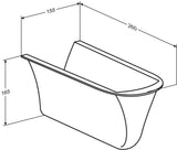 Pressalit SELECT installation cover R2056 dimension drawing