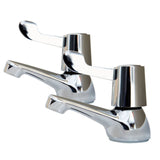 AKW Lever Wash Basin Taps Polished Chrome (Pair) (23196CH)