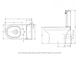 AKW Navlin Standard Height Close Coupled Toilet Pan 650mm (23571)