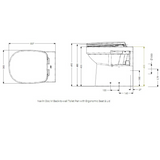 AKW Navlin Doc M Raised Height Back to Wall Toilet, photo 3