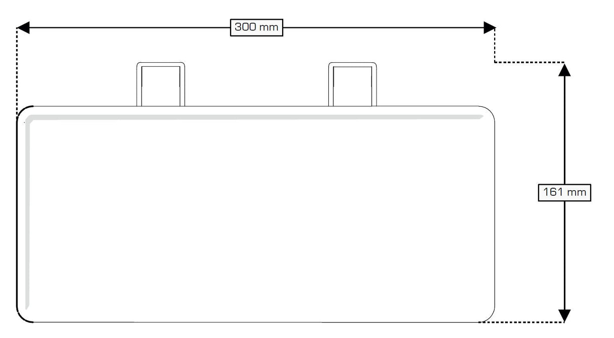 AKW Onyx Large Bathroom Shelf (23680)