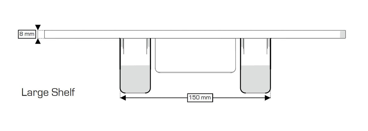 AKW Onyx Large Bathroom Shelf (23680)