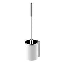 AKW Onyx Toilet Brush & Holder – White & Chrome or Black & Chrome