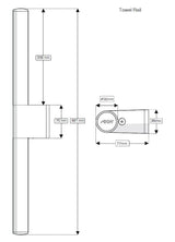 AKW Onyx Towel Rail White and Chrome (23686)