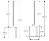 AKW Onyx Toilet Brush White and Chrome (23684)