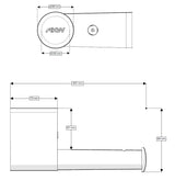 AKW Onyx Toilet Roll Holder White and Chrome (23685)