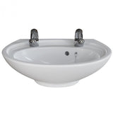 AKW Livenza Plus Sanitaryware Washbasin 450mm Two Tap Hole (23912)
