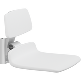 Pressalit PLUS replacement shower seat – 450 mm – Backrest Only, Standard Seat, White
