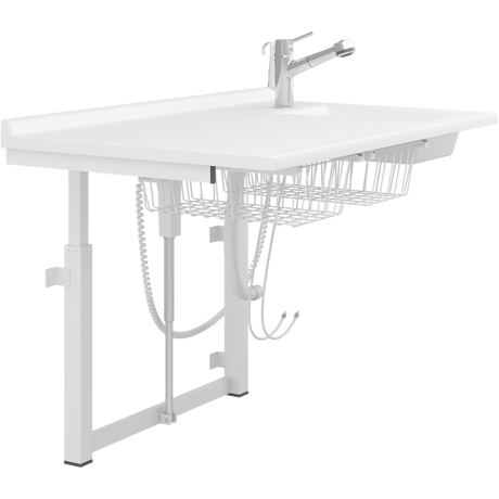 Pressalit daycare changing table with sink and pull-out mixer tap