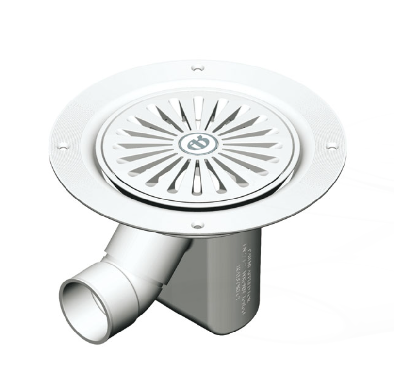 AKW Tuff Form waste fitting for vinyl wet room floor