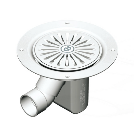 AKW Tuff Form waste fitting for vinyl wet room floor