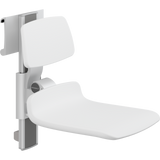 Pressalit PLUS shower seat – 450 mm Manual – Backrest Only, Standard Seat, White