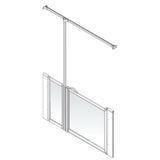 AKW Option J Half Height Carer Shower Screen Set for Shower Trays, photo 2