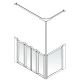 AKW Option K Half Height Carer Shower Screen Set for Shower Trays, photo 2