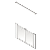 AKW Option M Half Height Carer Shower Screen Set for Shower Trays, photo 2