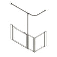 AKW Option Q Half Height Carer Shower Screen Set for Shower Trays