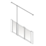 AKW Option U Half Height Carer Shower Screen Set for Shower Trays, photo 2