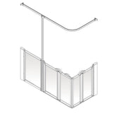 AKW Option X Half Height Carer Shower Screen Set for Shower Trays, photo 2