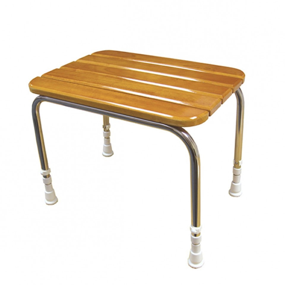 AKW Wooden Fold Up Slatted Shower Stool (05080)