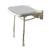 AKW 2000 Series Compact Wall Mounted Grey Padded Fold Up Shower Seat (02000P)