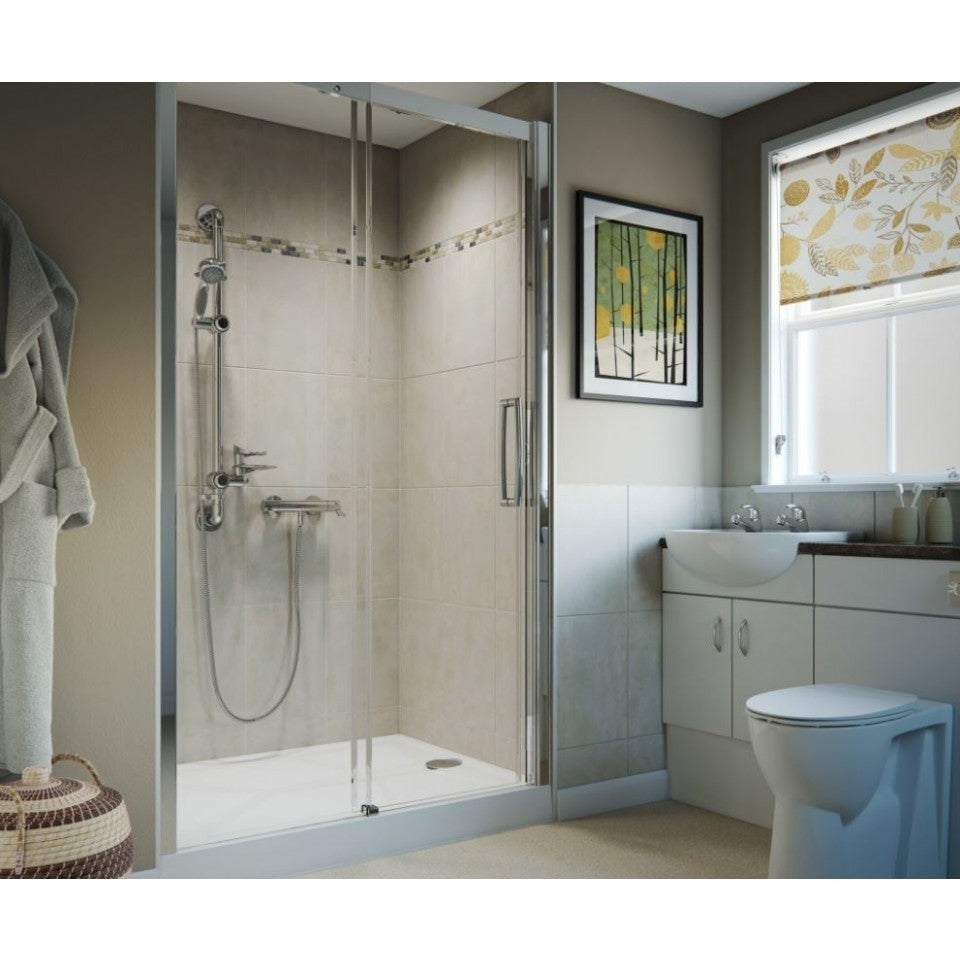 AKW Larenco Full Height Sliding Door Shower Screens (All Sizes)