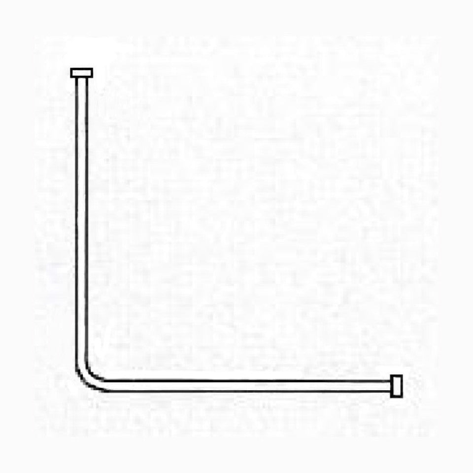 AKW L Shaped Curtain Rail White (All Sizes)