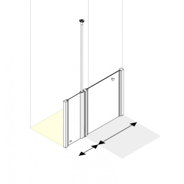 AKW Larenco Care Half Height Shower Door