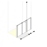 AKW Larenco Care Half Height Bi-Fold Shower Door