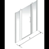 AKW Larenco Full Height Hinged Shower Door